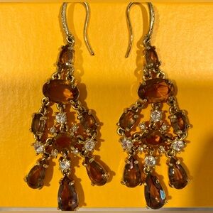 Dillards chandelier brown earrings